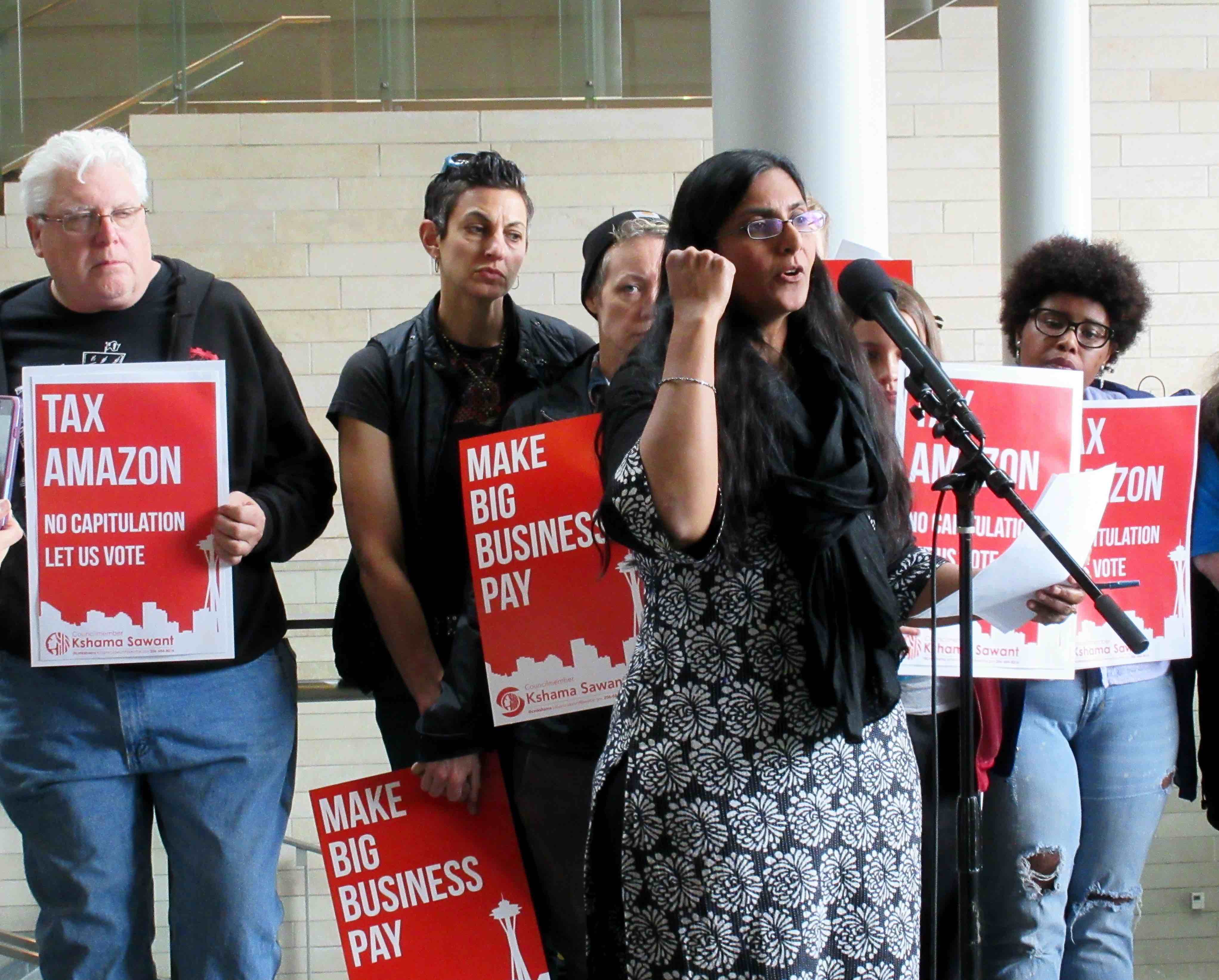 Seattle City Council member Kshama Sawant plans a daring heist of the Amazon gold vaults